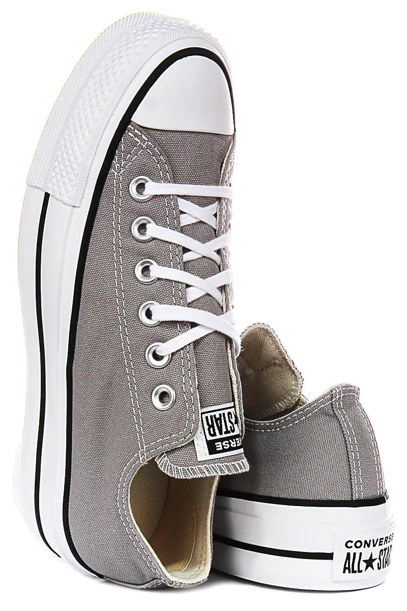 Converse All Star A07573C Plateforme en gris pour femmes Chaussures Converse