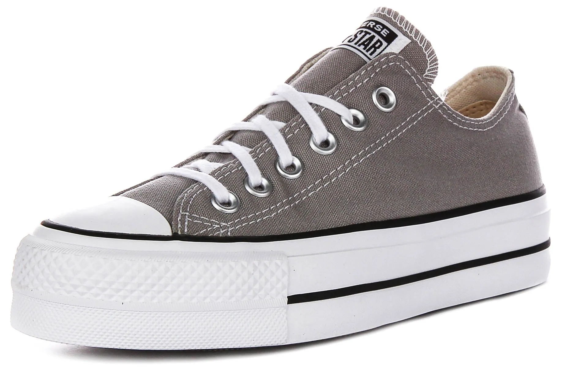 Converse All Star A07573C Plateforme en gris pour femmes Chaussures Converse