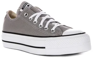 Converse All Star A07573C Plateforme en gris pour femmes Chaussures Converse