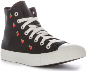 Converse All Star Cerises A08142C En Noir Rouge Pour Femmes Chaussures Converse