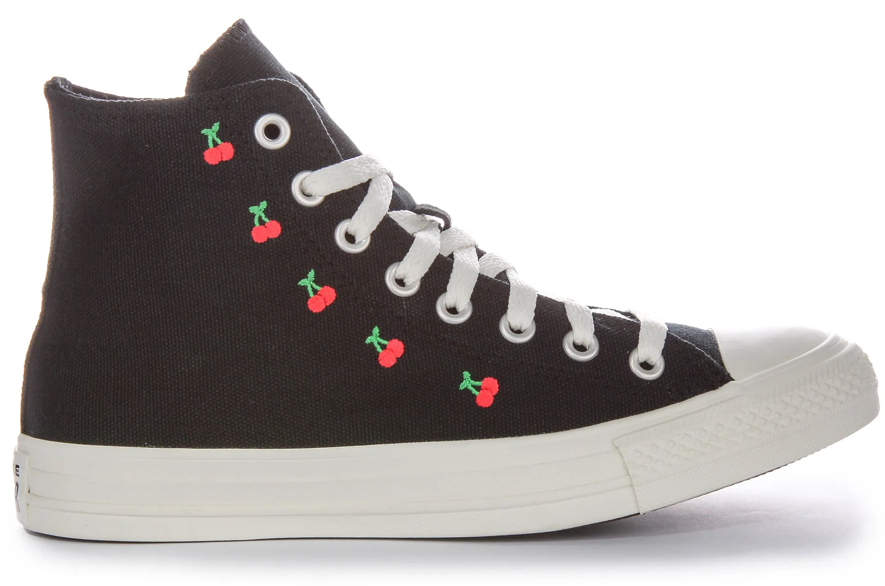 Converse All Star Cerises A08142C En Noir Rouge Pour Femmes Chaussures Converse