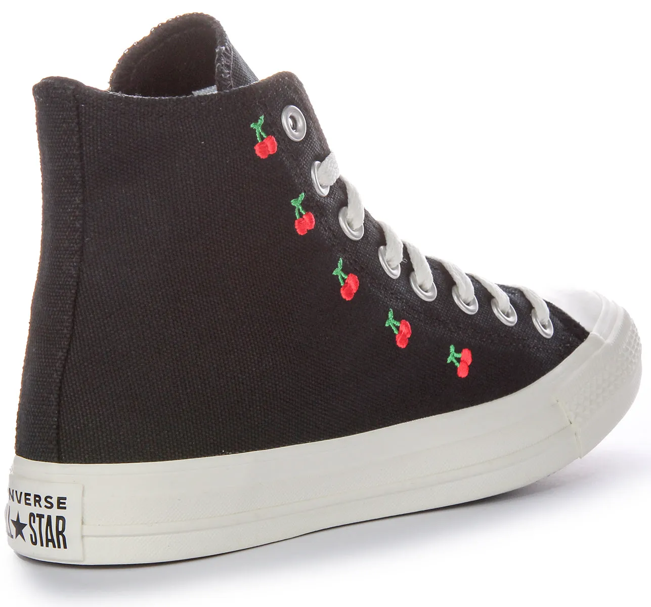 Converse All Star Cerises A08142C En Noir Rouge Pour Femmes Chaussures Converse