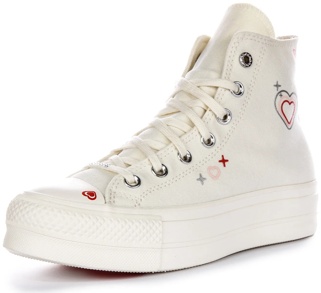 Converse All Star Lift 2K A09114C Plateforme En Blanc Pour Femmes Chaussures Converse