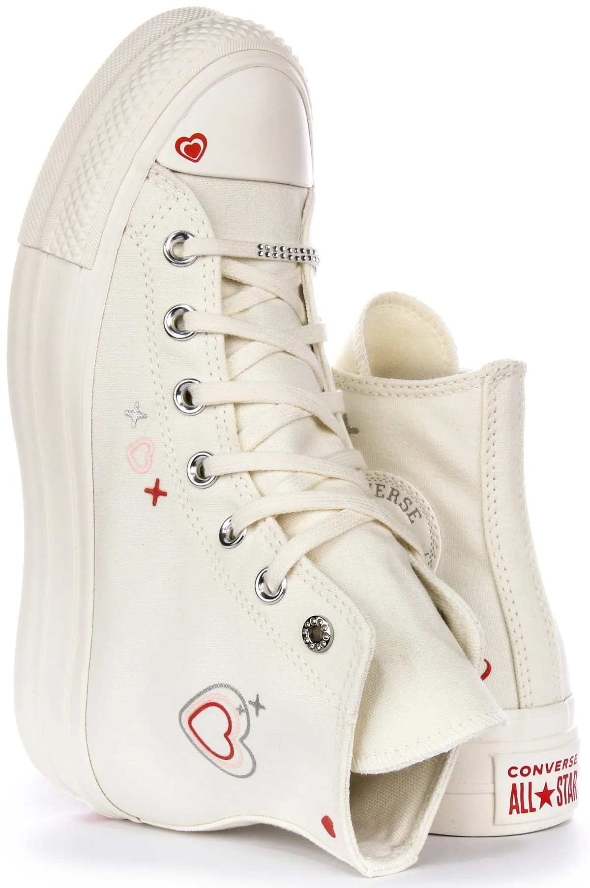 Converse All Star Lift 2K A09114C Plateforme En Blanc Pour Femmes Chaussures Converse