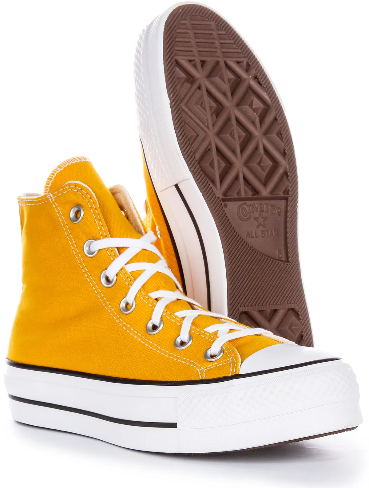 Converse All Star Lift Hi A06506C En Jaune Pour Femmes Chaussures Converse