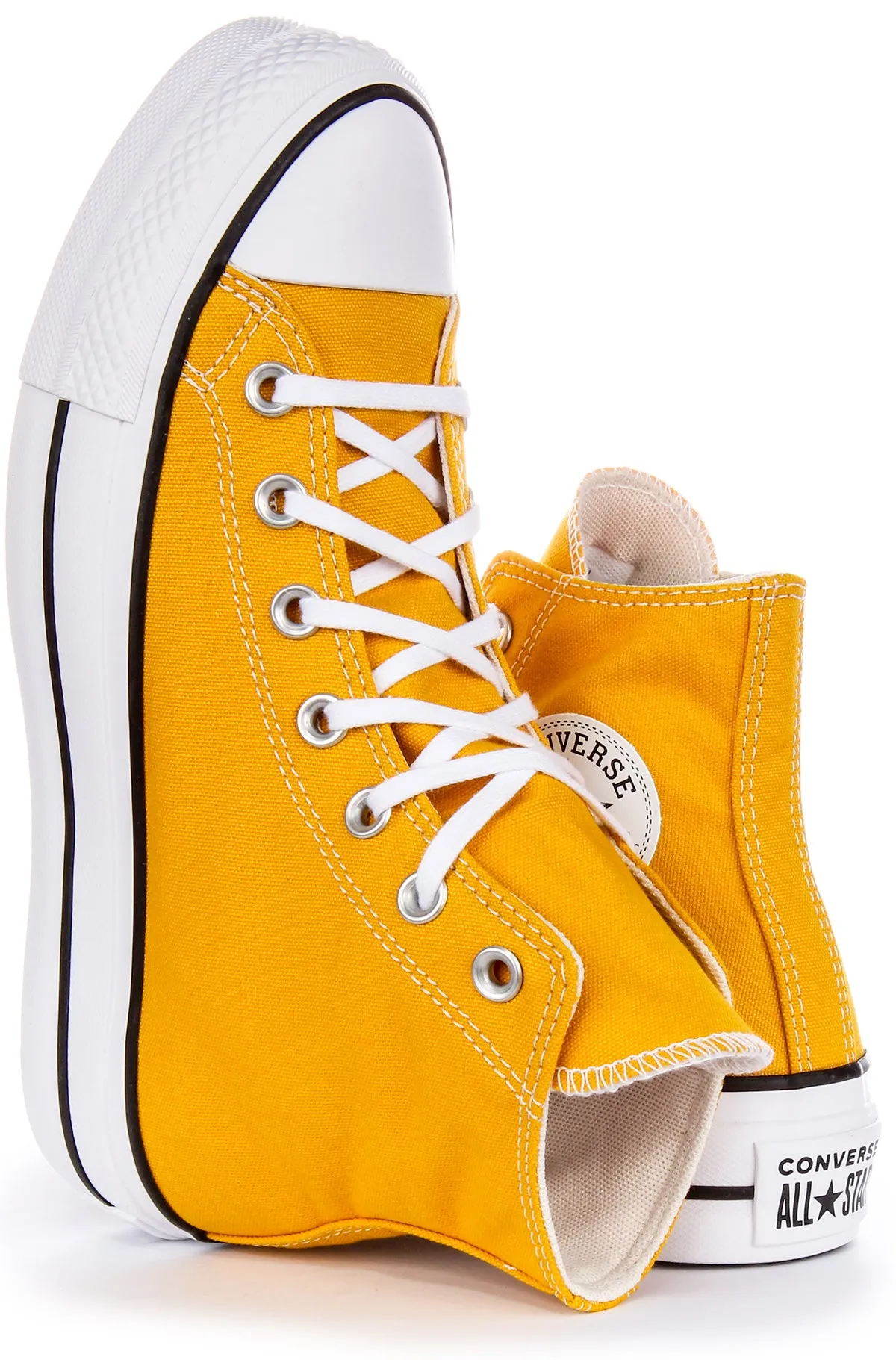 Converse All Star Lift Hi A06506C En Jaune Pour Femmes Chaussures Converse