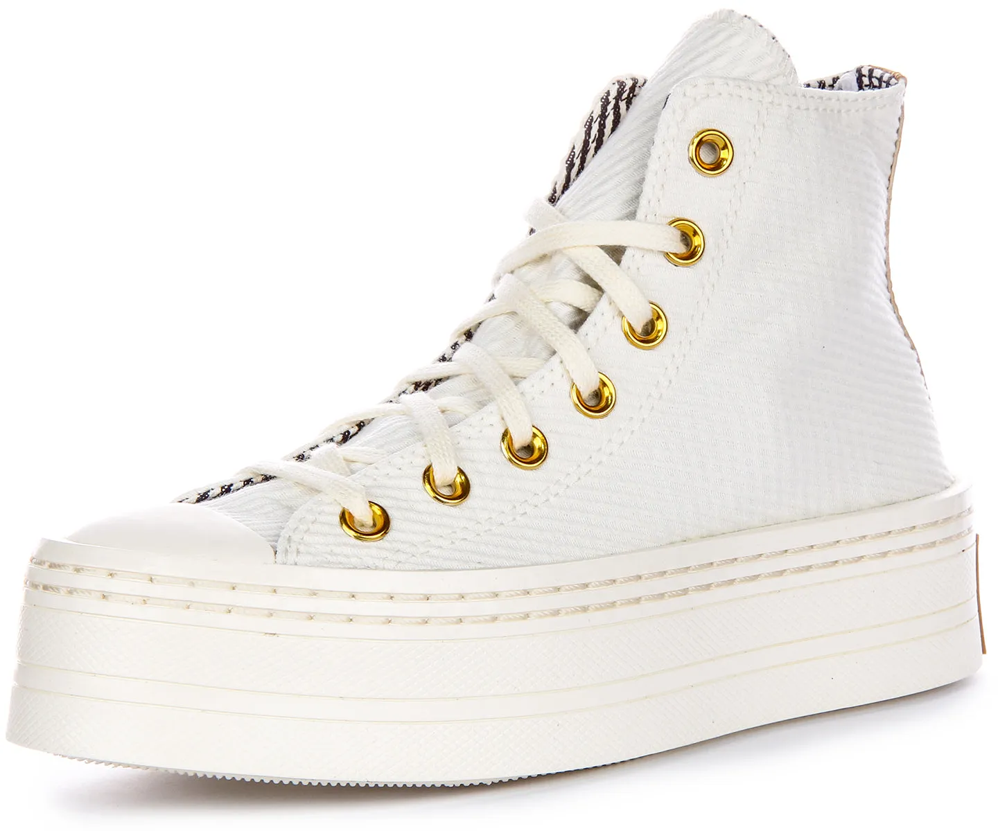 Converse All Star Modern Lift A07204C en Chaussures Blanc Or Converse