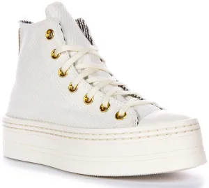 Converse All Star Modern Lift A07204C en Chaussures Blanc Or Converse