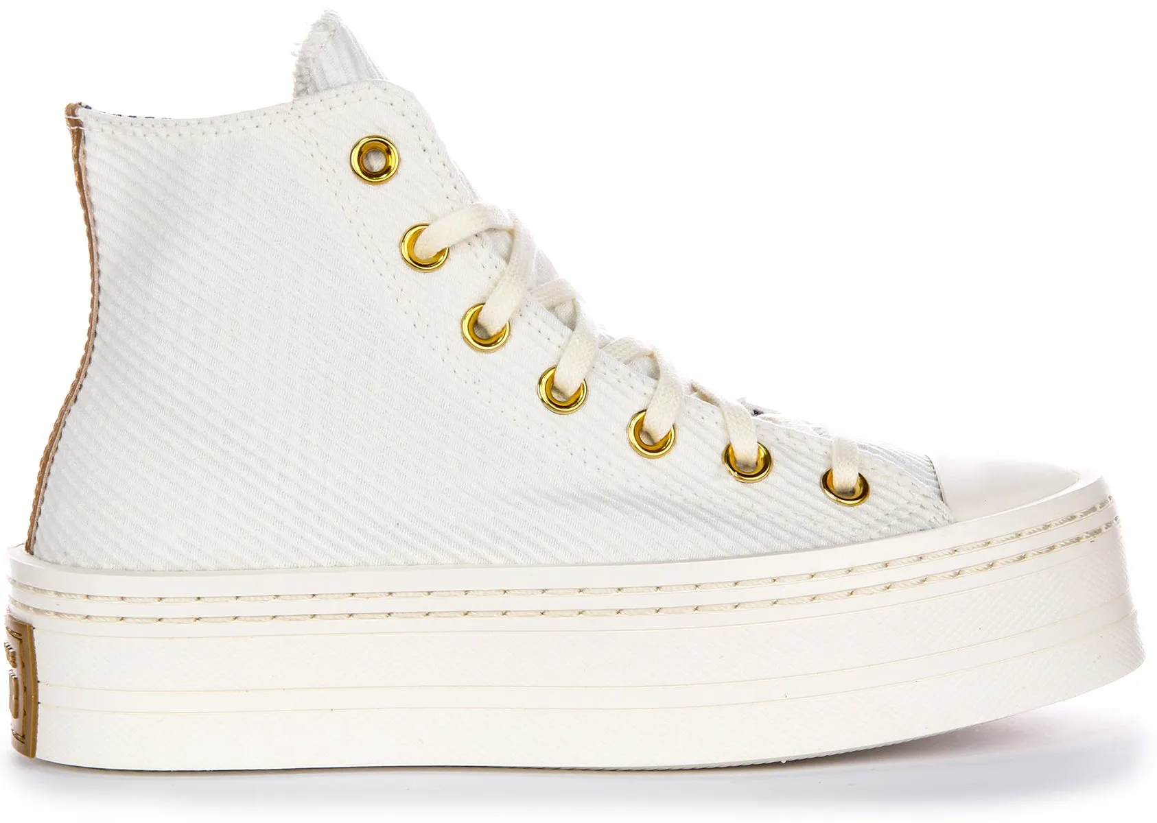 Converse All Star Modern Lift A07204C en Chaussures Blanc Or Converse