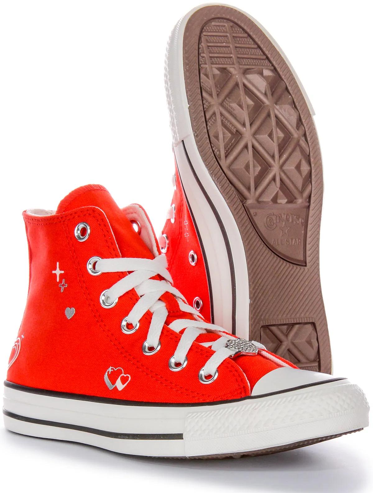 Converse All Star Y2K Heart A09117C En Rouge Pour Femmes Chaussures Converse
