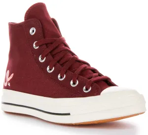 Converse Chuck 70s Hi A09164C En Bordeaux Pour Femme Chaussures Converse