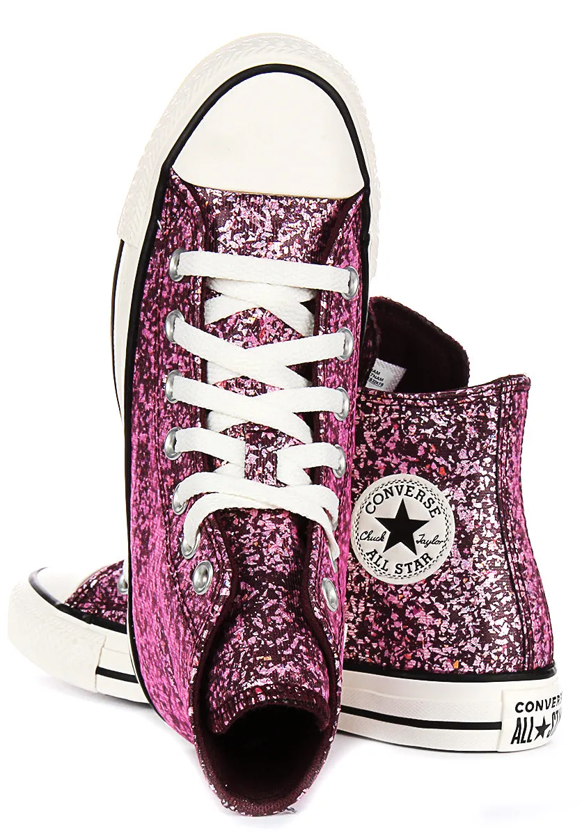 Converse Chuck Taylor A11137C en chaussures à effet pailleté magenta Converse