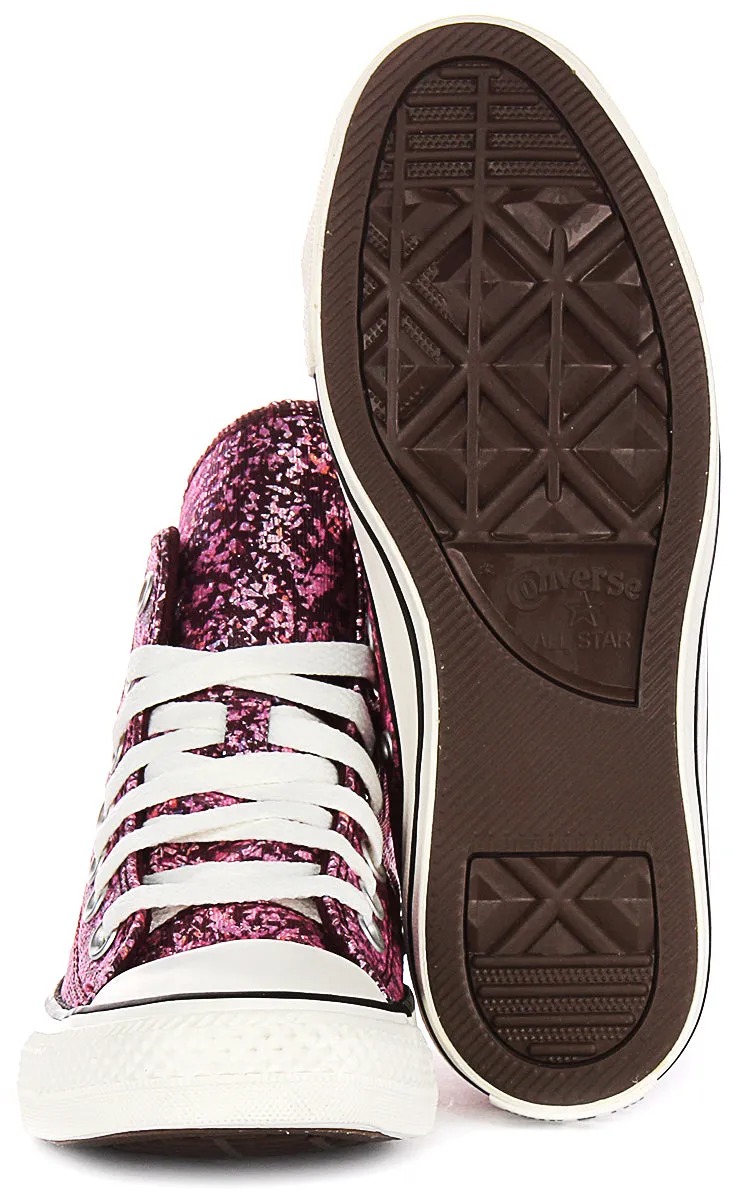Converse Chuck Taylor A11137C en chaussures à effet pailleté magenta Converse
