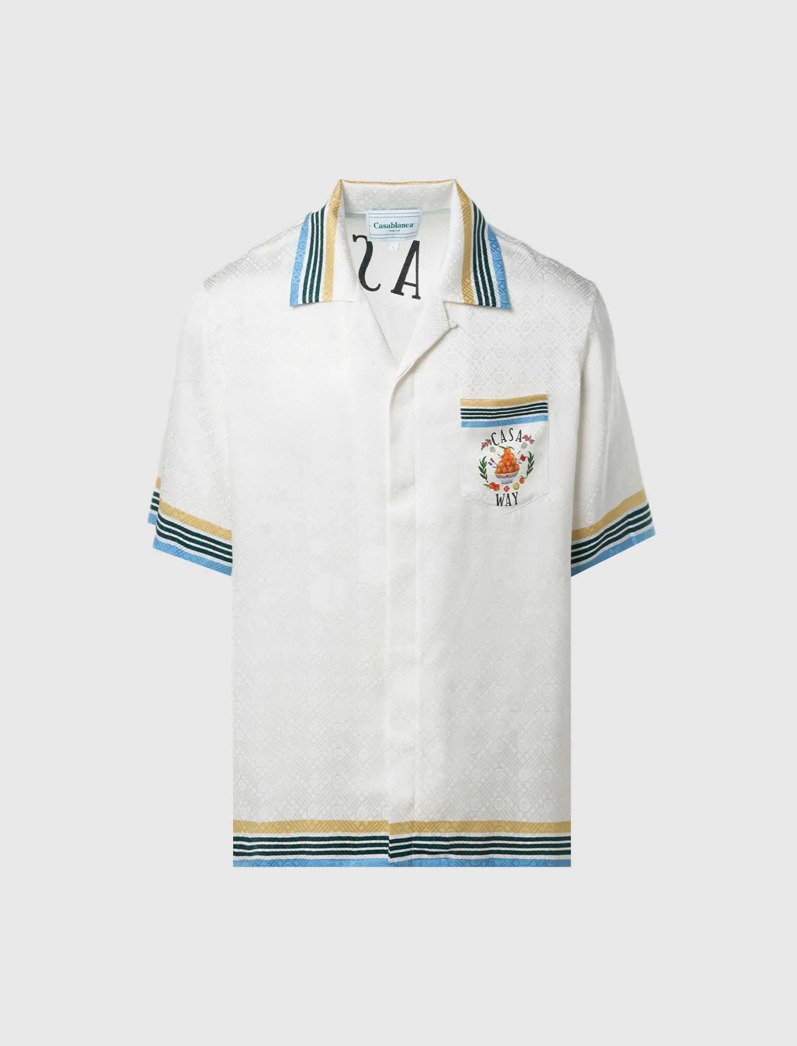 CHEMISE À COL CUBAIN MANCHES COURTES