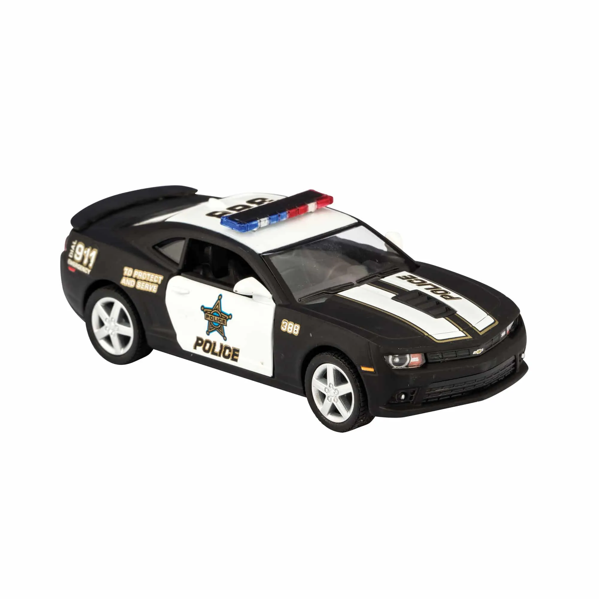 Voiture de police Chevy Camaro en métal injecté