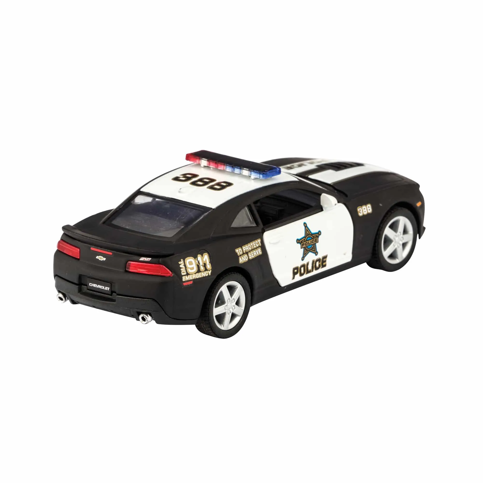 Voiture de police Chevy Camaro en métal injecté