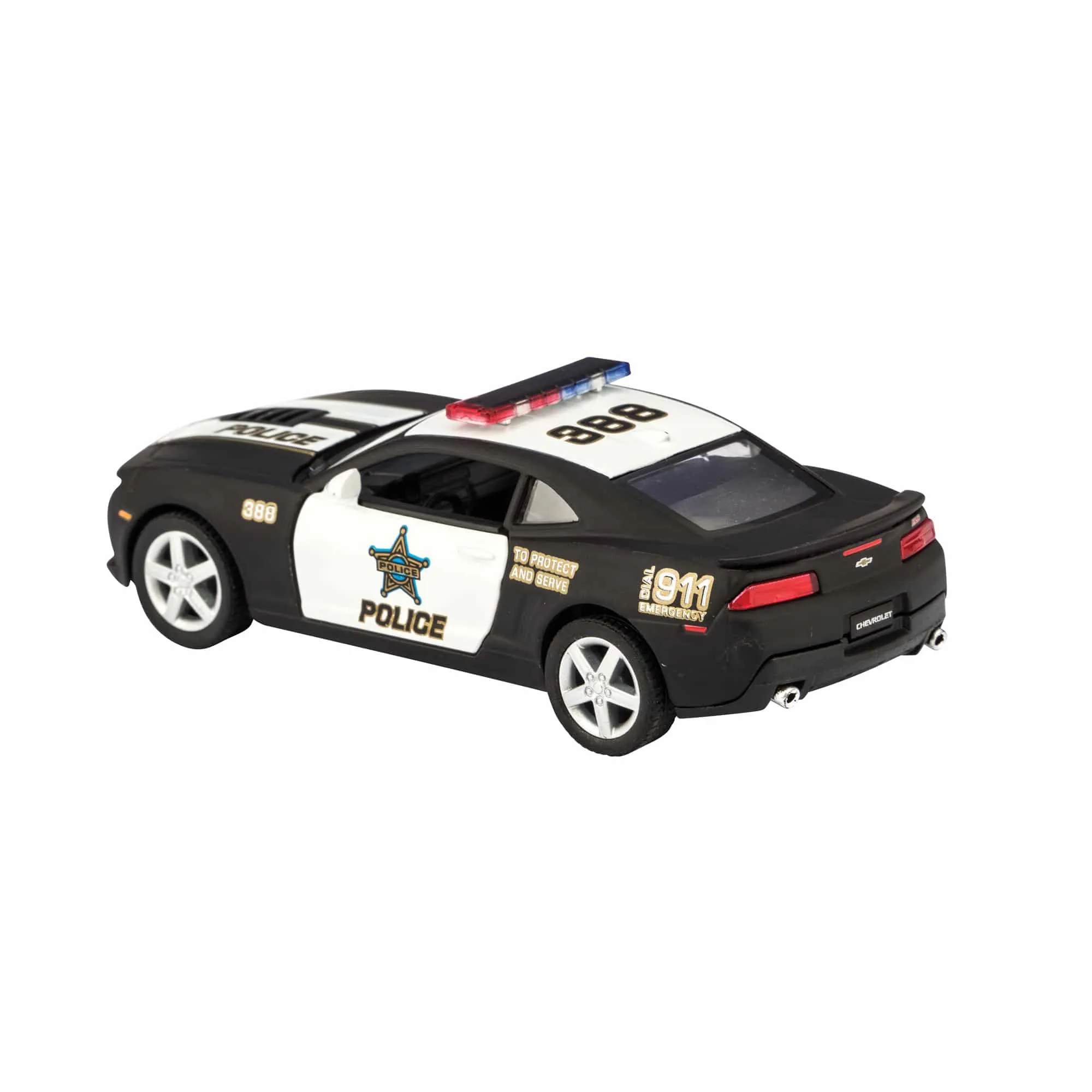 Voiture de police Chevy Camaro en métal injecté