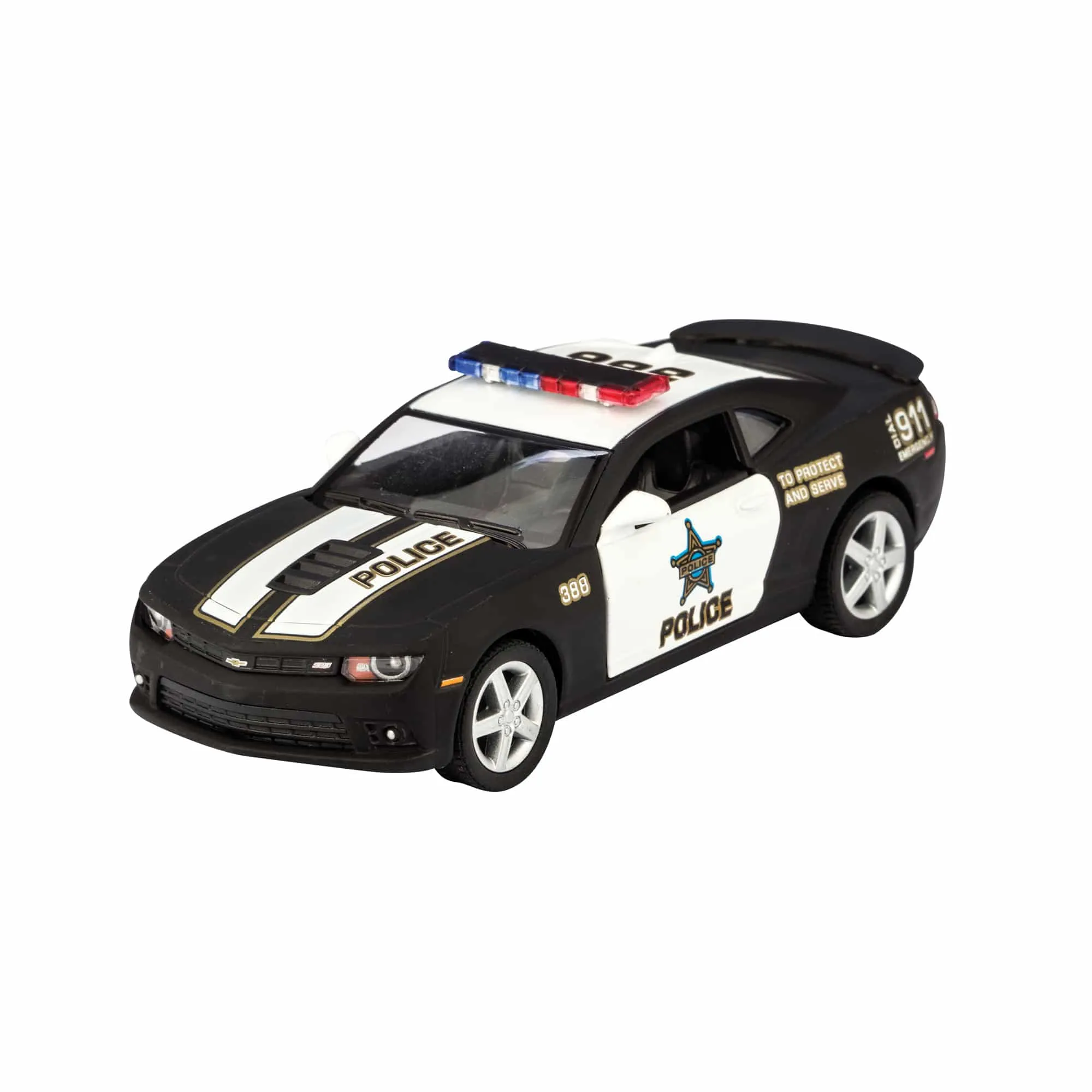 Voiture de police Chevy Camaro en métal injecté