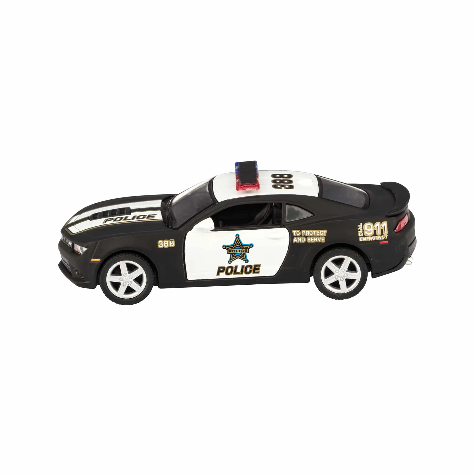 Voiture de police Chevy Camaro en métal injecté