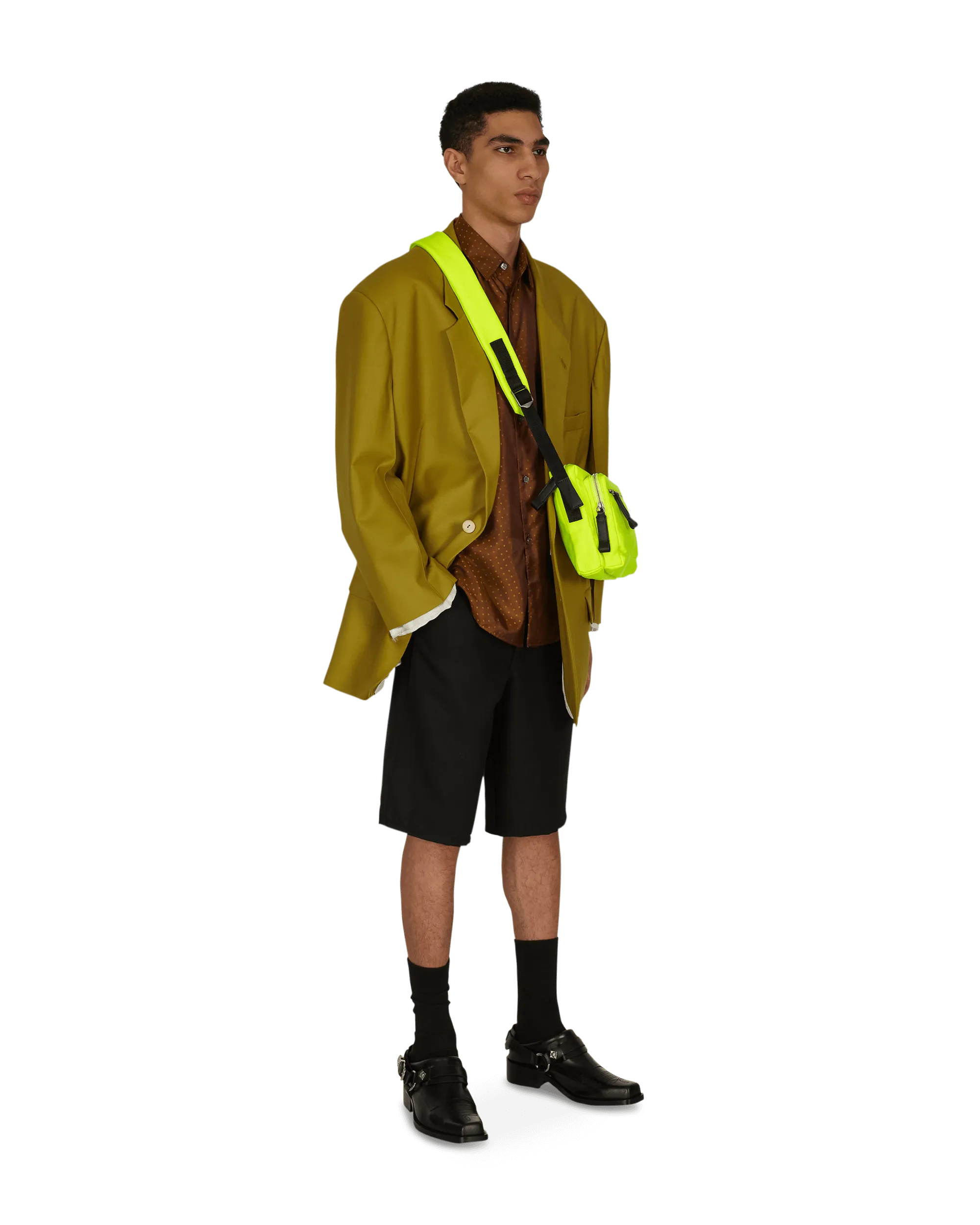 Chemisette à pois marron