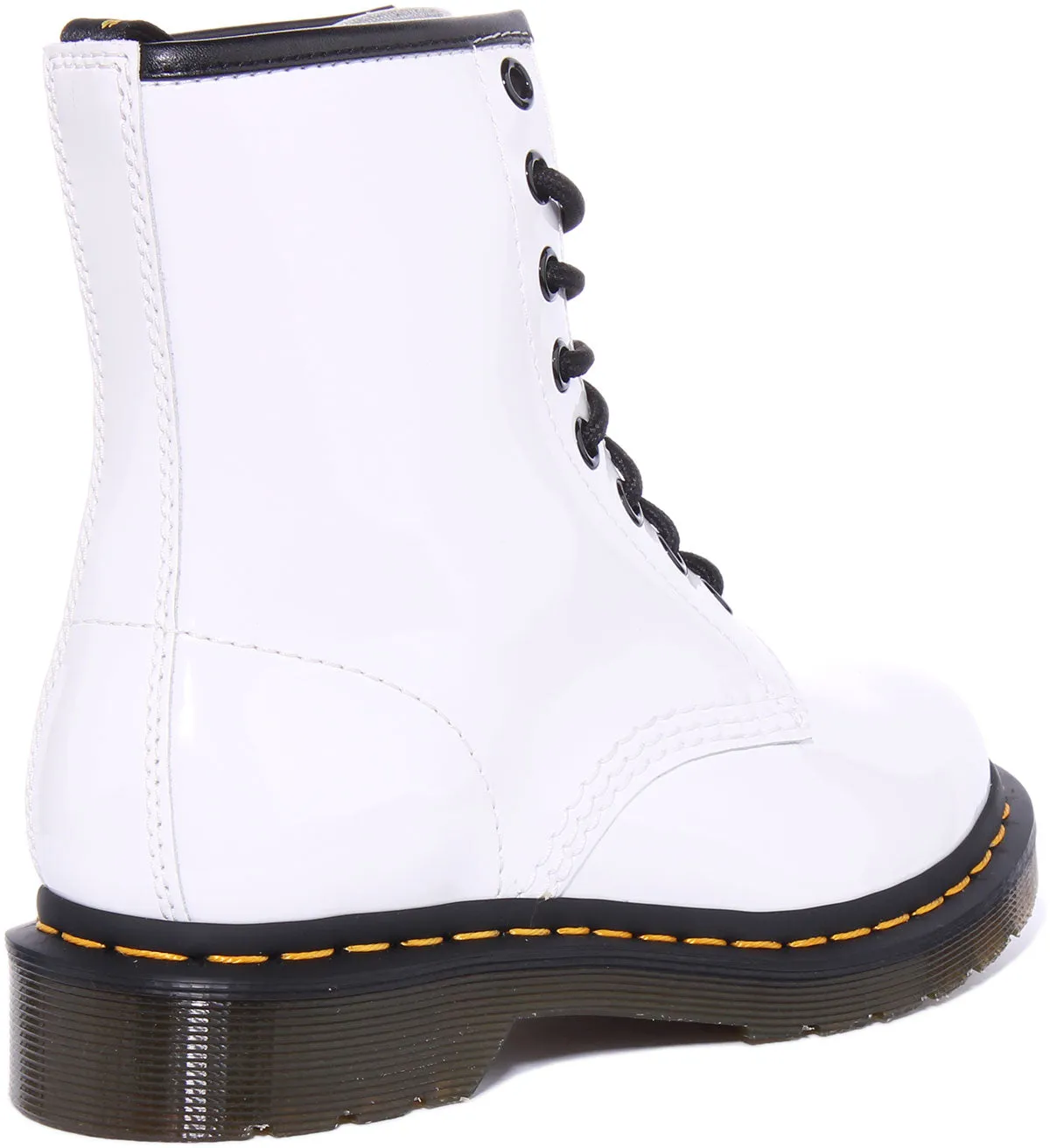 Dr Martens 1460 W En Blanc Verni Pour Femme Chaussures Dr Martens
