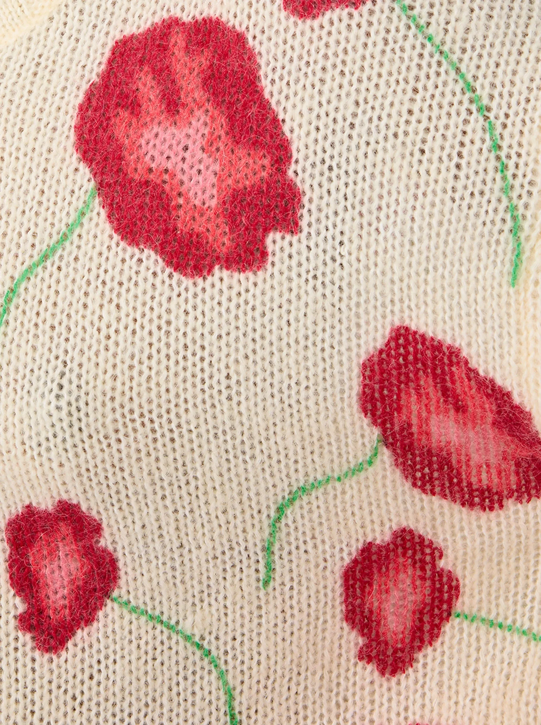 Pull Ellis en maille Poppy blanc