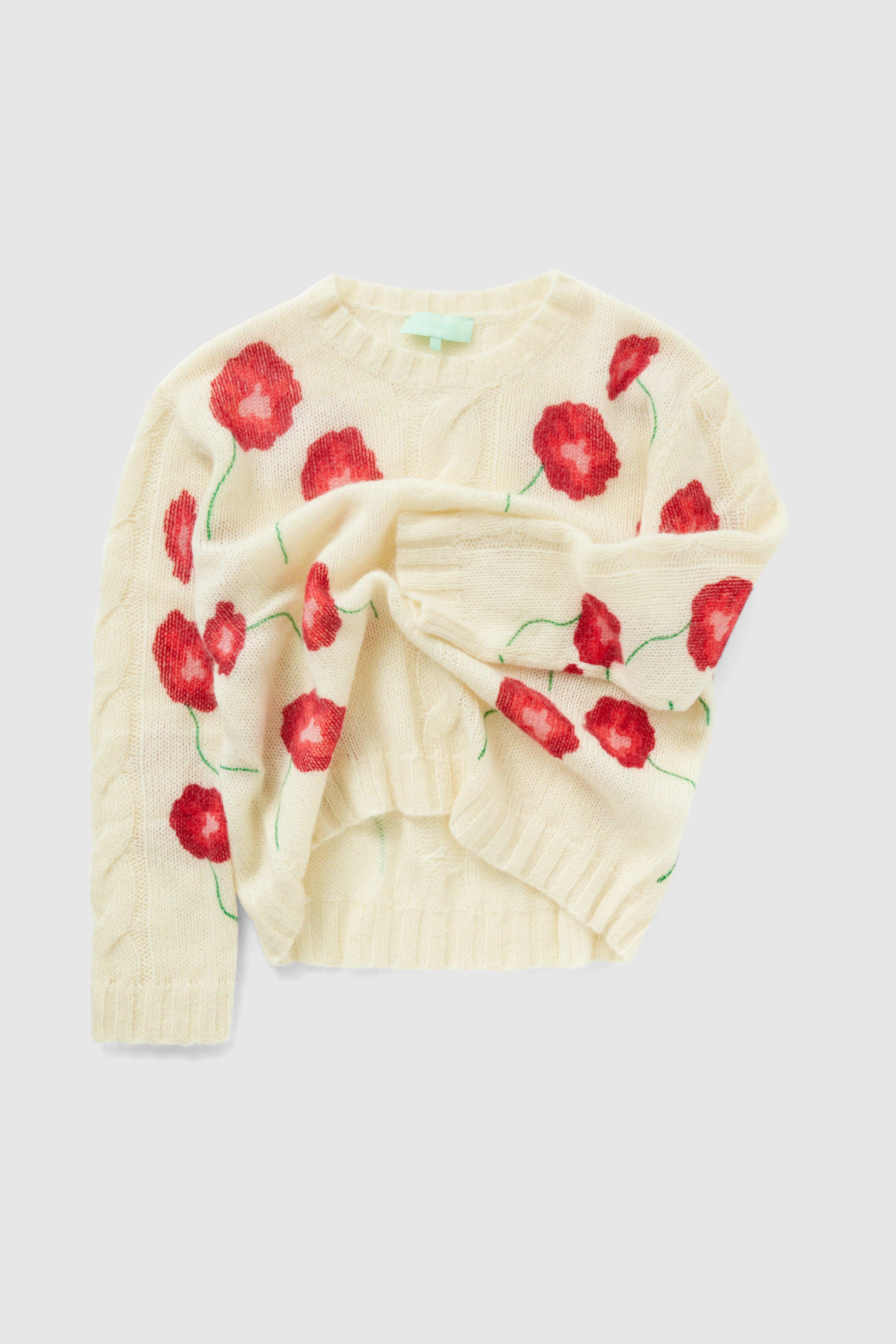 Pull Ellis en maille Poppy blanc