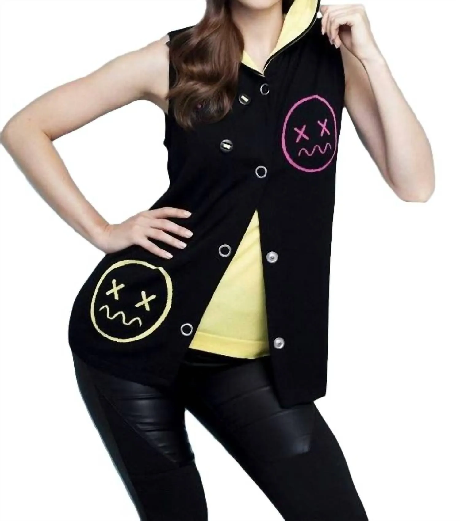 Veste à capuche Emoji en noir multicolore