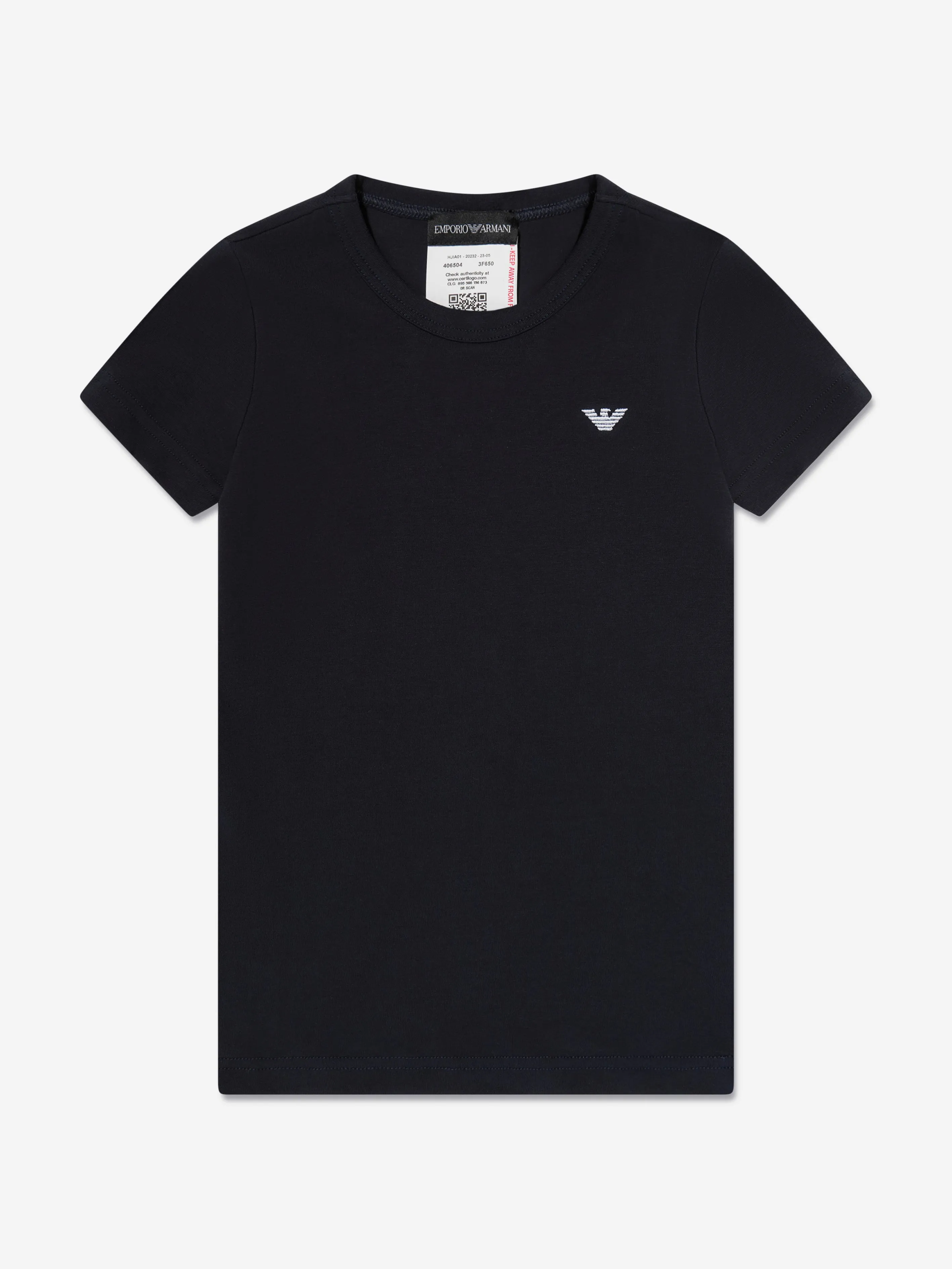 Emporio Armani Ensemble de 2 T-shirts pour Garçons en Bleu Marine