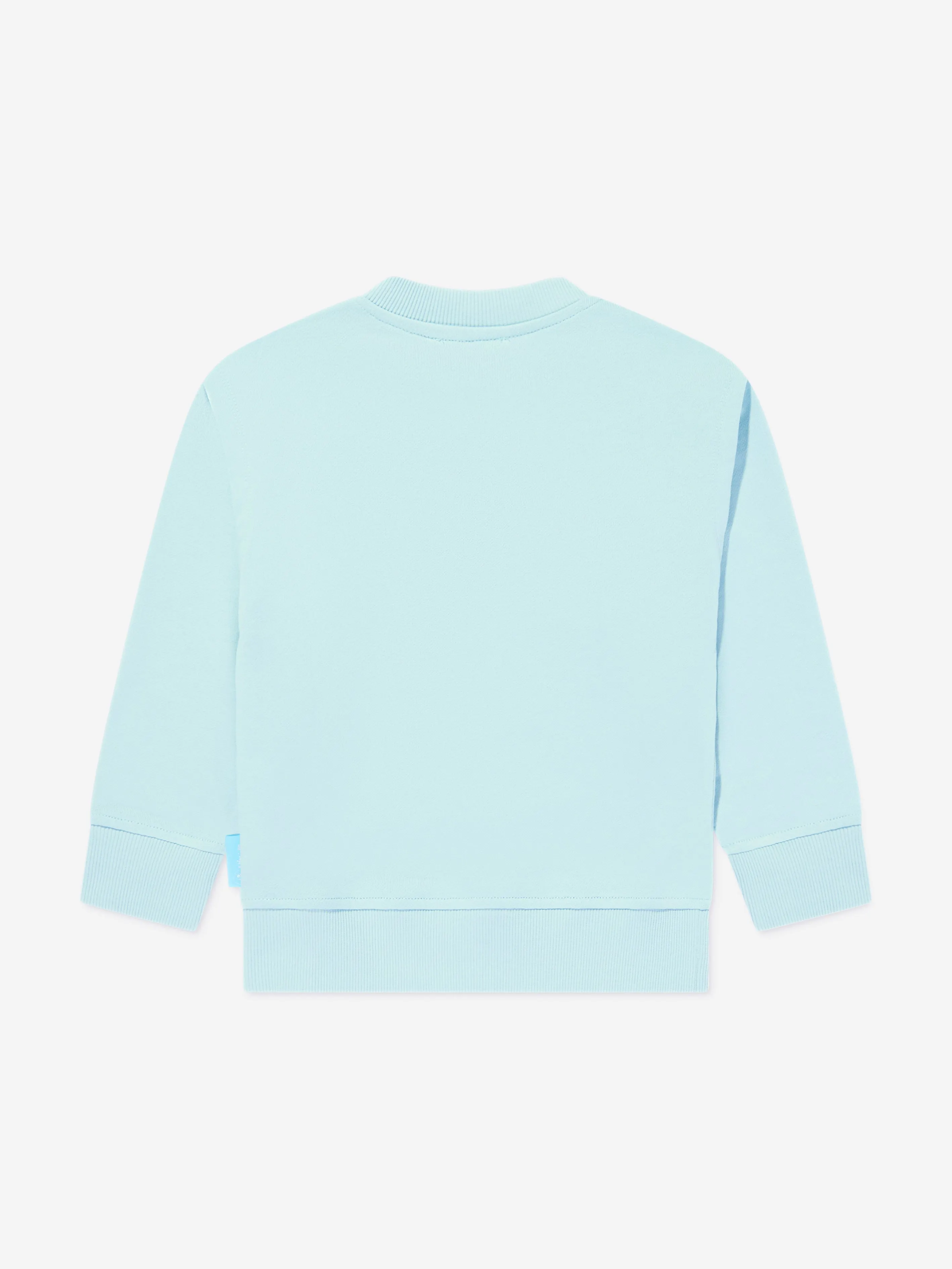 Pull Emporio Armani pour garçons à motif Schtroumpf en bleu