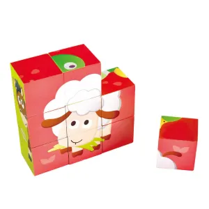 Puzzle en Blocs d'Animaux de la Ferme Hape