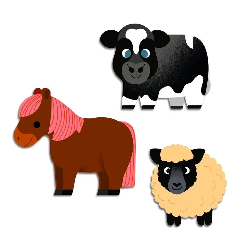 Pack de 62 autocollants d'animaux de la ferme