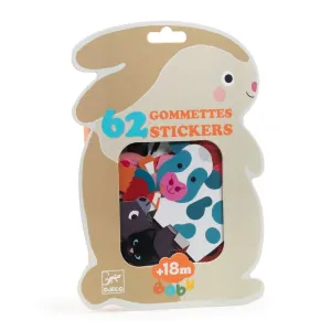 Pack de 62 autocollants d'animaux de la ferme