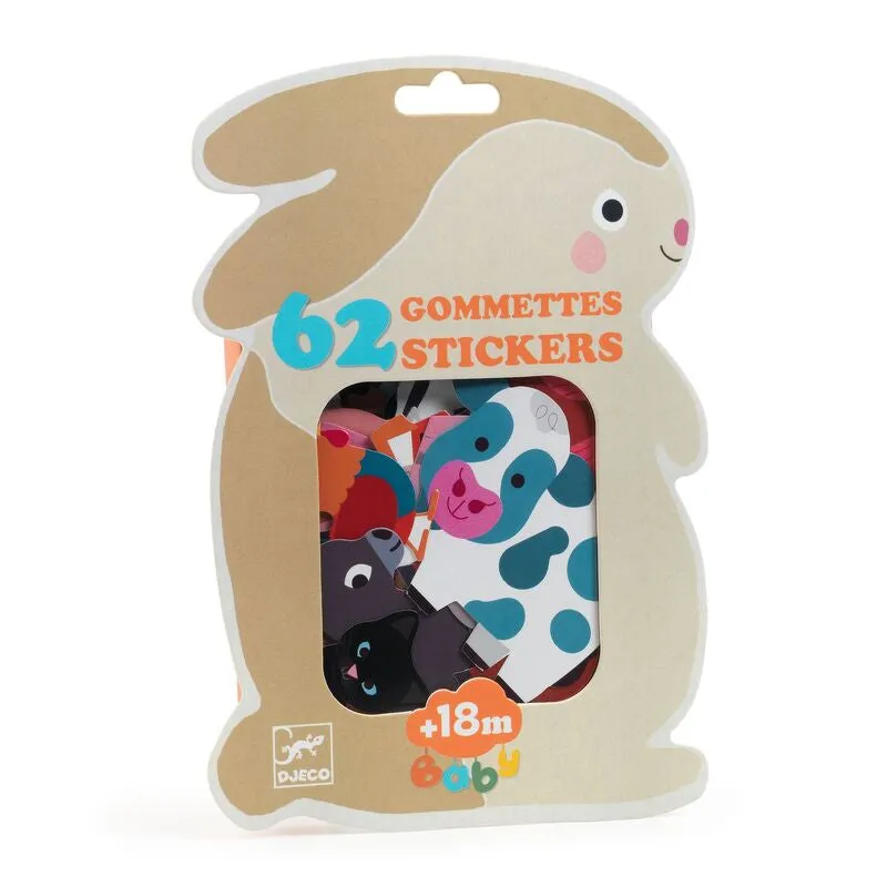 Pack de 62 autocollants d'animaux de la ferme