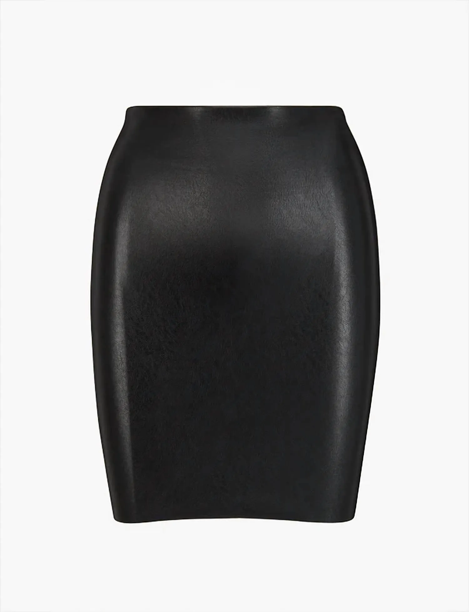 Mini-jupe en similicuir noir