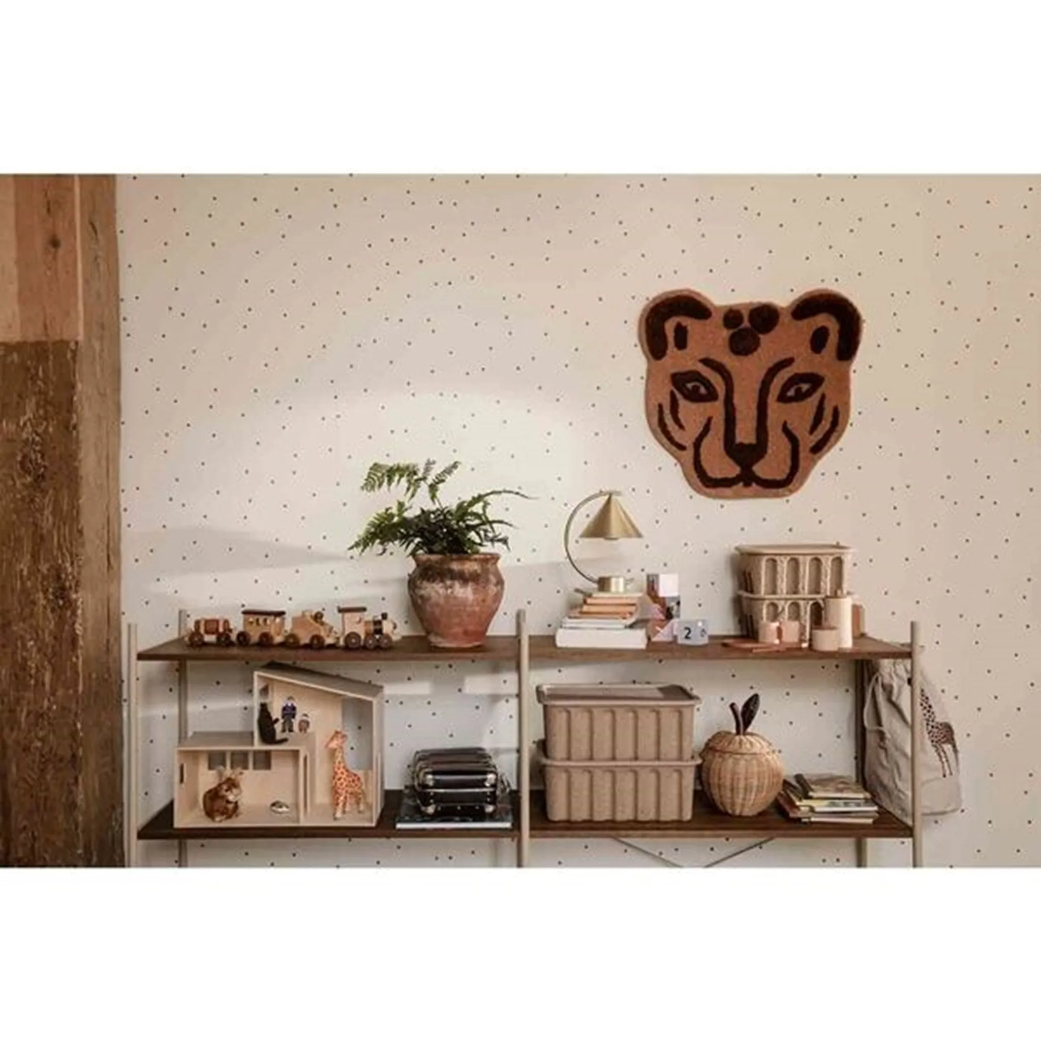Ferm Living Tapis à motif tête de léopard pour enfants