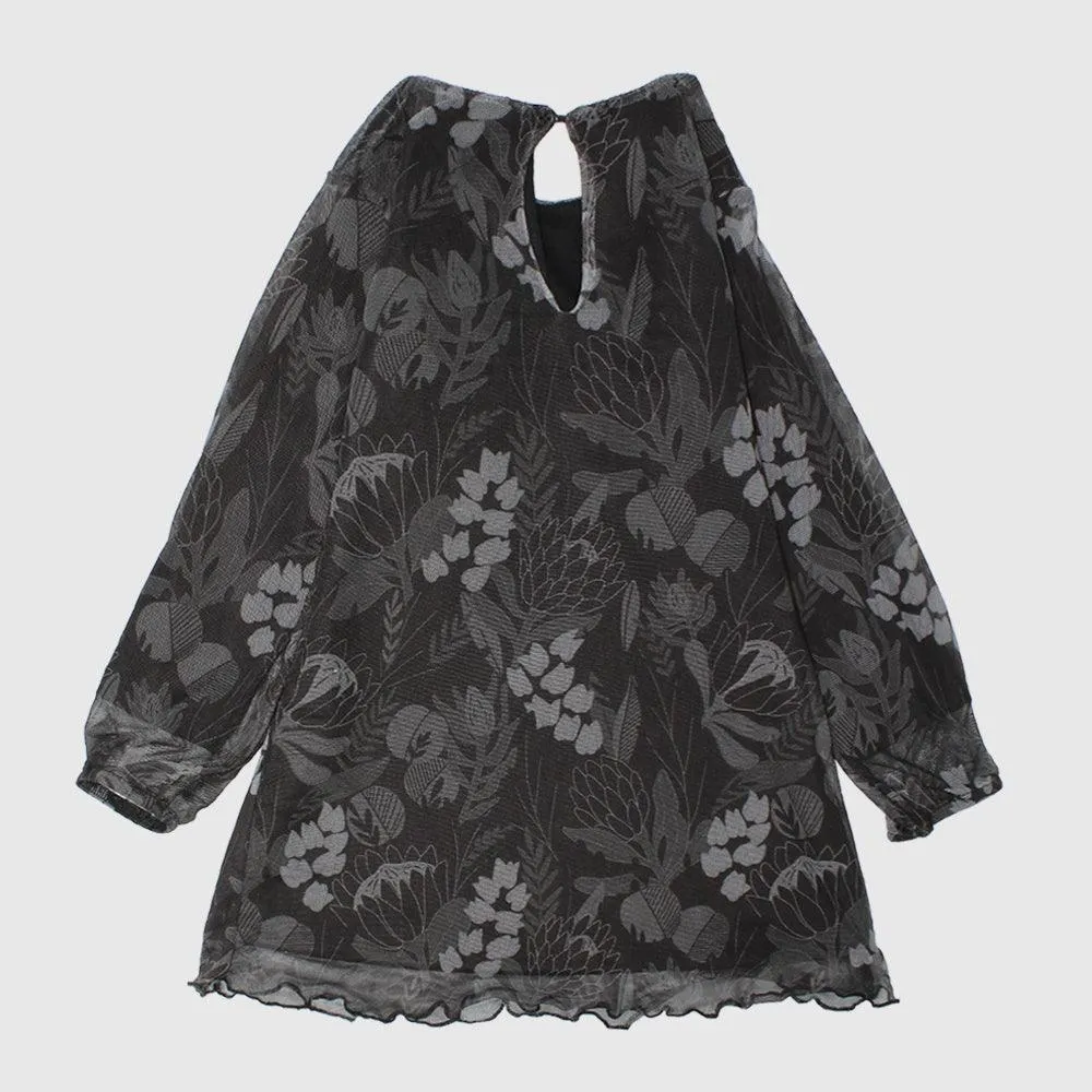 Robe à manches longues fleurie