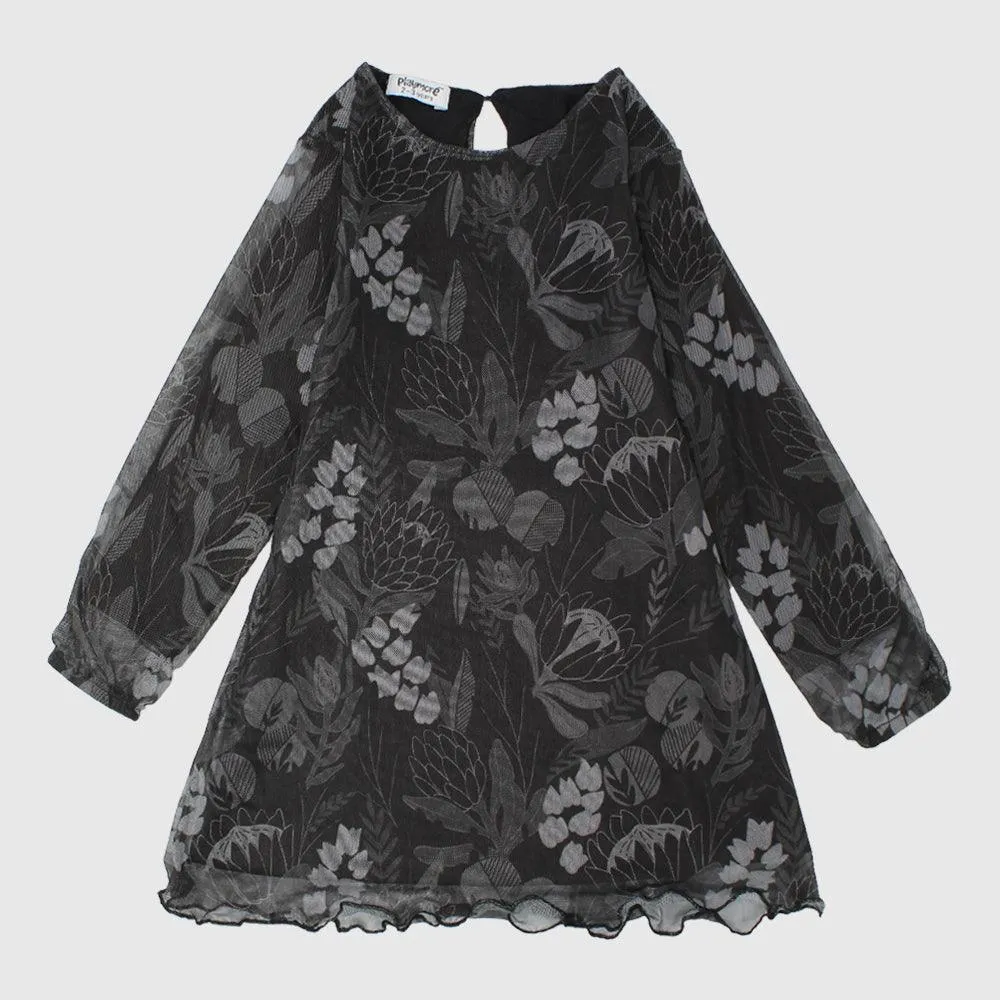 Robe à manches longues fleurie