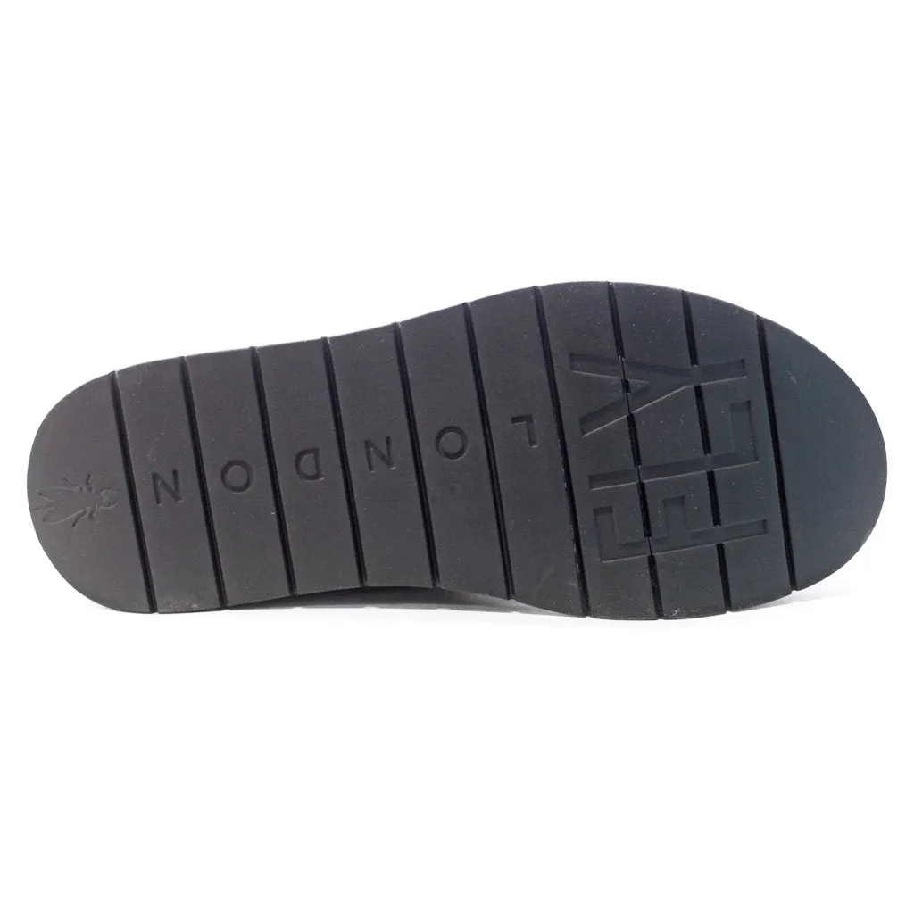 Fly London Rula083Fly Bottes en cuir pour femmes à fermeture éclair mi-mollet