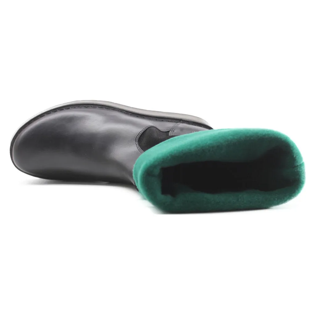 Fly London Rula083Fly Bottes en cuir pour femmes à fermeture éclair mi-mollet