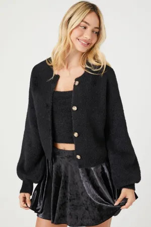 Forever 21 Ensemble de Cardigan en Tricot Doux pour Femme Noir Forever 21