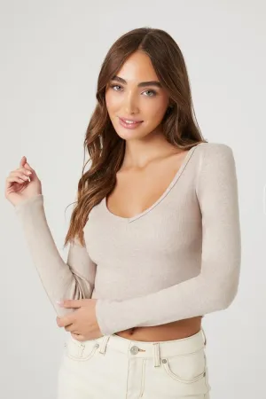 Forever 21 Haut court ajusté pour femme à col en V Goat Forever 21
