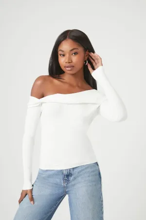Forever 21 Haut Femme Décolleté Bretelles Tombantes Blanc Forever 21