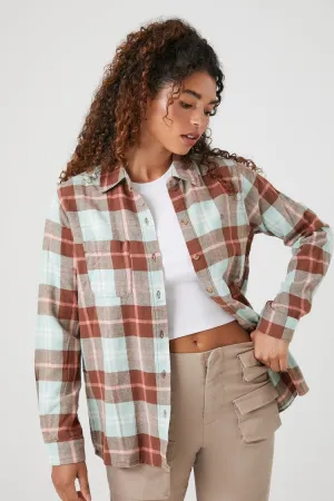 Forever 21 Chemise en flanelle Rock & Roll pour femme Bleu/Multicolore Forever 21