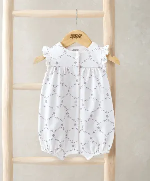 Barboteuse à manches courtes à volants - Imprimé Trellis Bébé Enfant Mamas & Papas