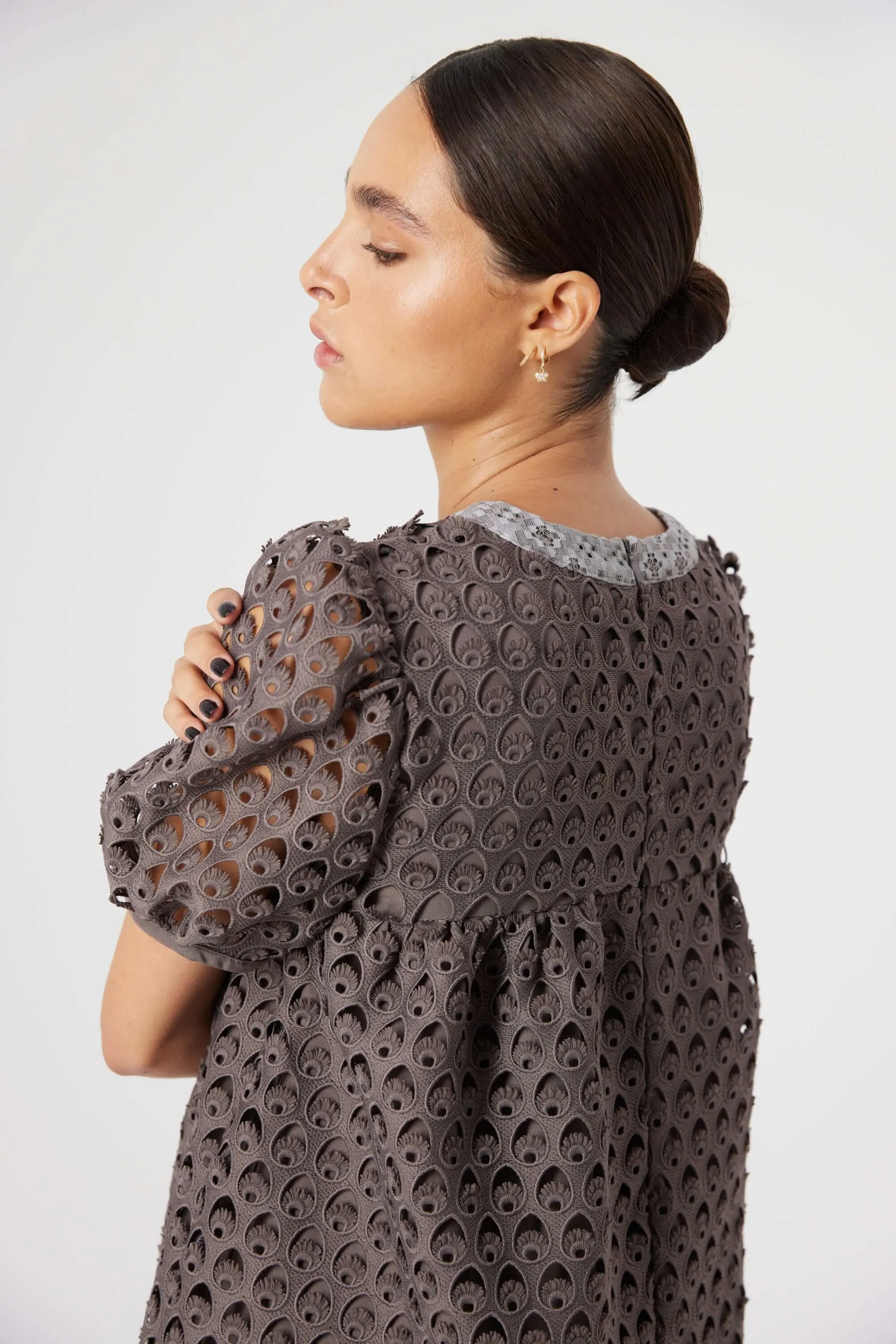 Blouse Gaya en dentelle Charbon