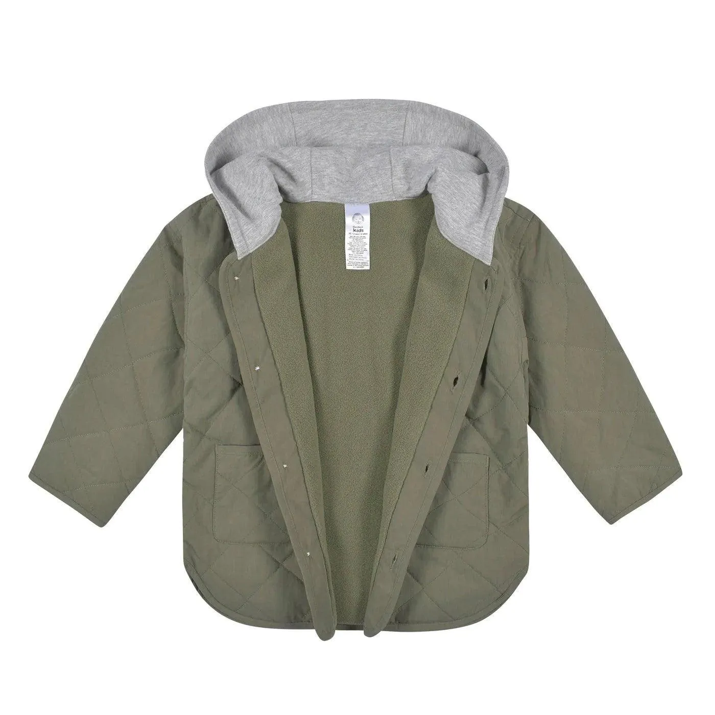 Veste matelassée à capuche verte pour bébé garçon Gerber (12-24 mois) Babykids Gerber