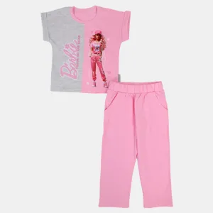Pyjama court manches Barbie pour filles – Coton