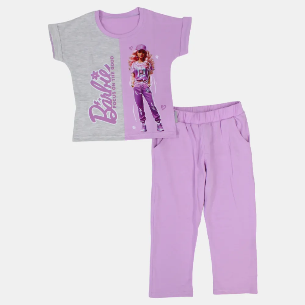 Pyjama court manches Barbie pour filles – Coton