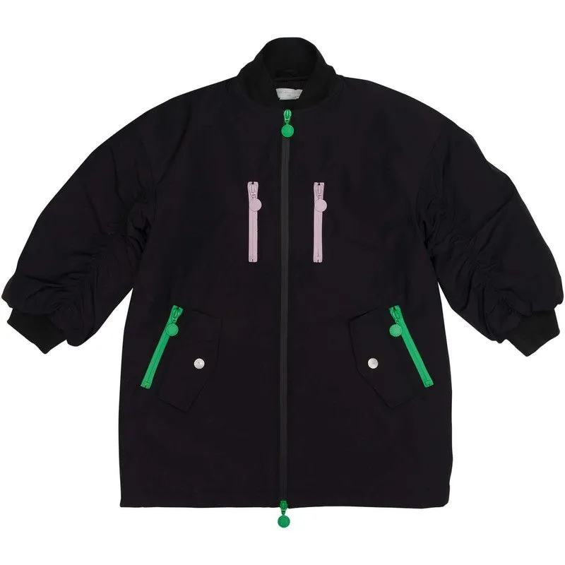 Veste matelassée à logo noir pour filles